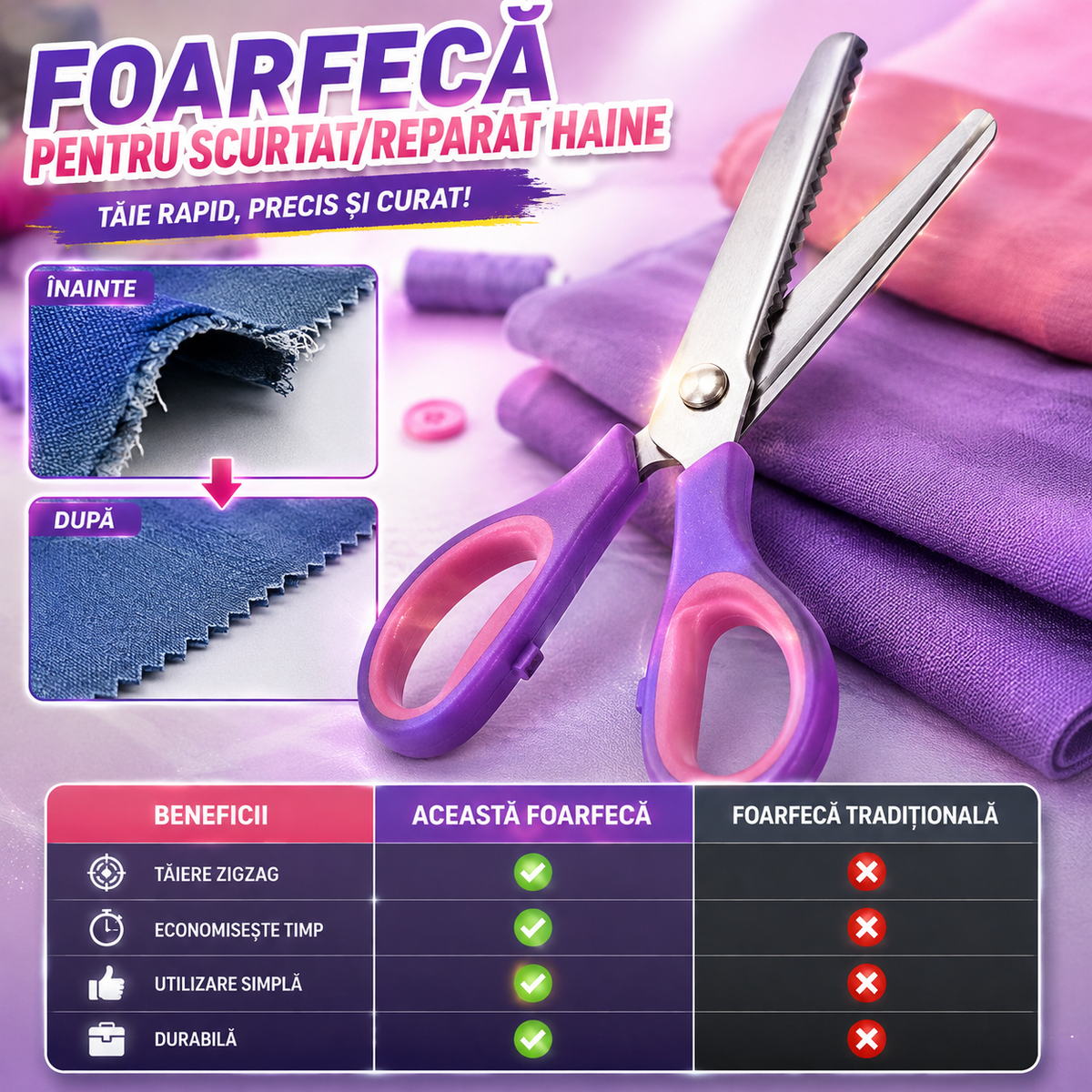 Foarfecă pentru Scurtat și Reparat Haine CutFix™