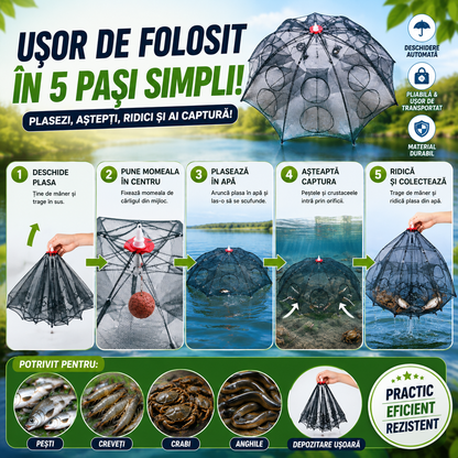 Plasă Automată pentru Pescuit FishTrap™