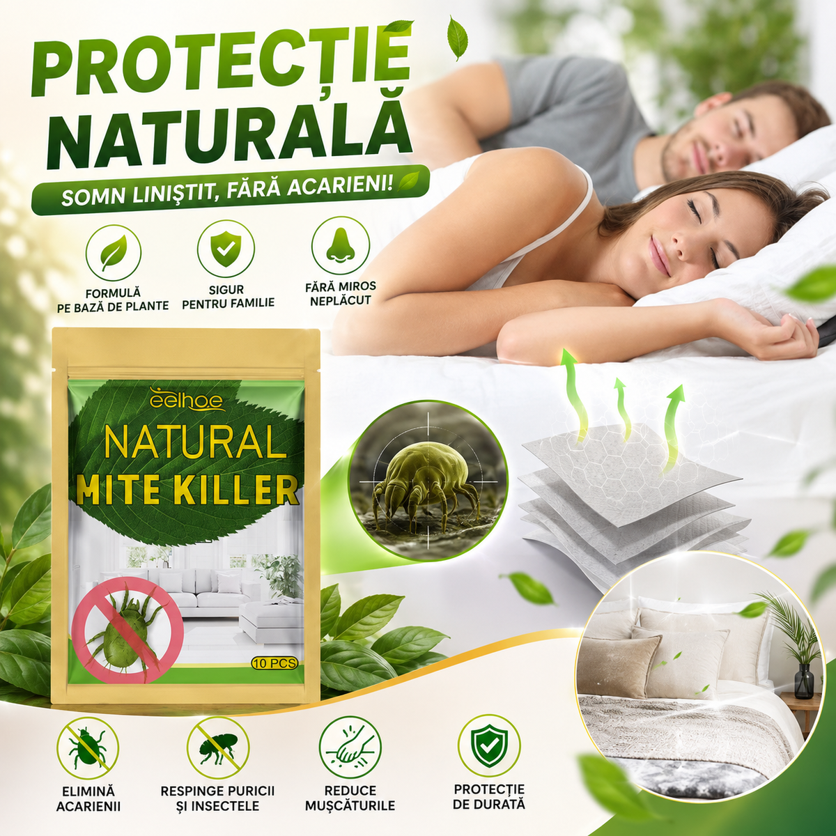 Protecție Naturală Anti-Acarieni Natural MiteGuard™
