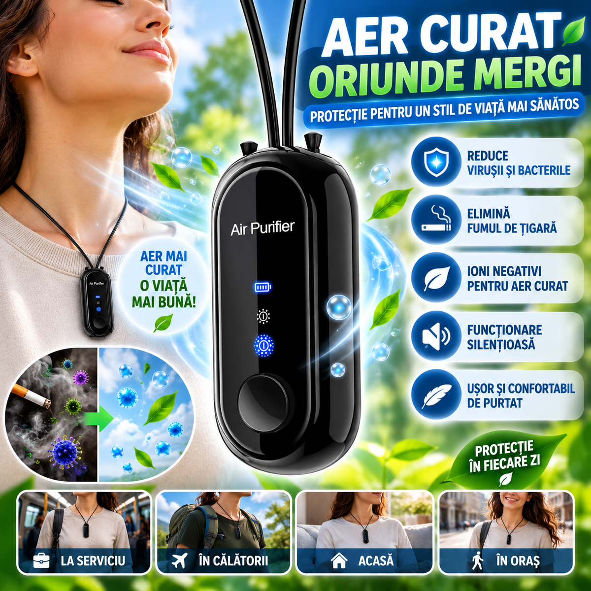 Purificator Portabil de Aer AirClean™