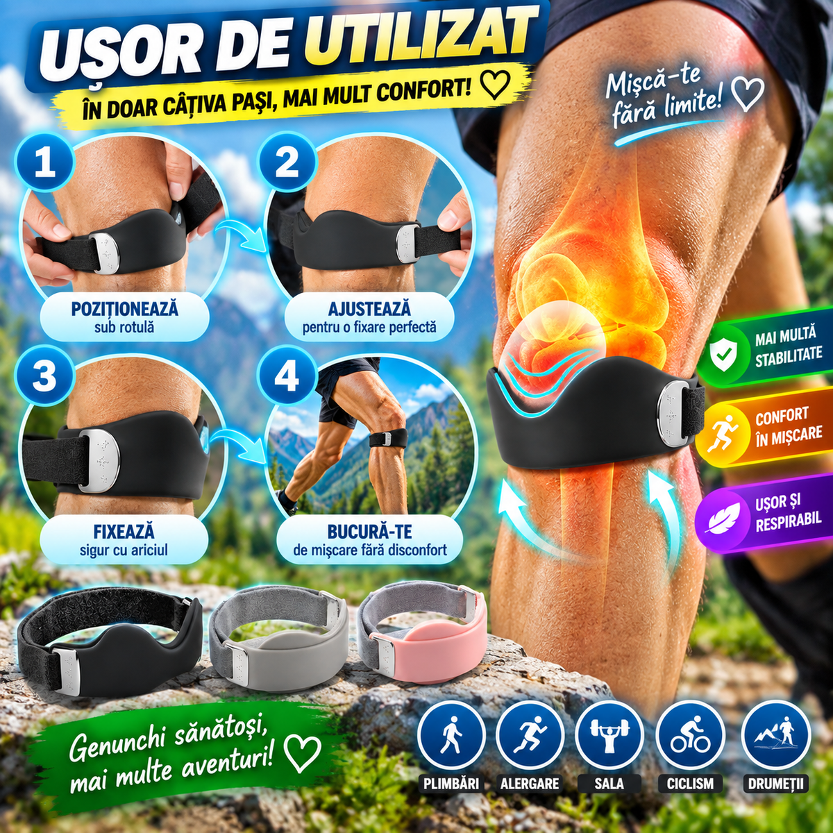 Set 2 Suporturi Pentru Genunchi Stryde™