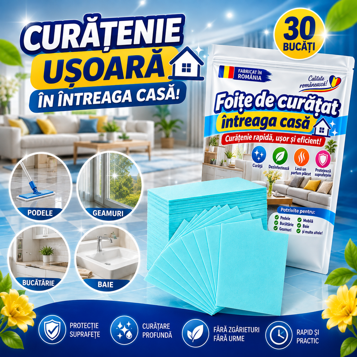 Foi de Curățat Casa CuratMax™ 30buc/set