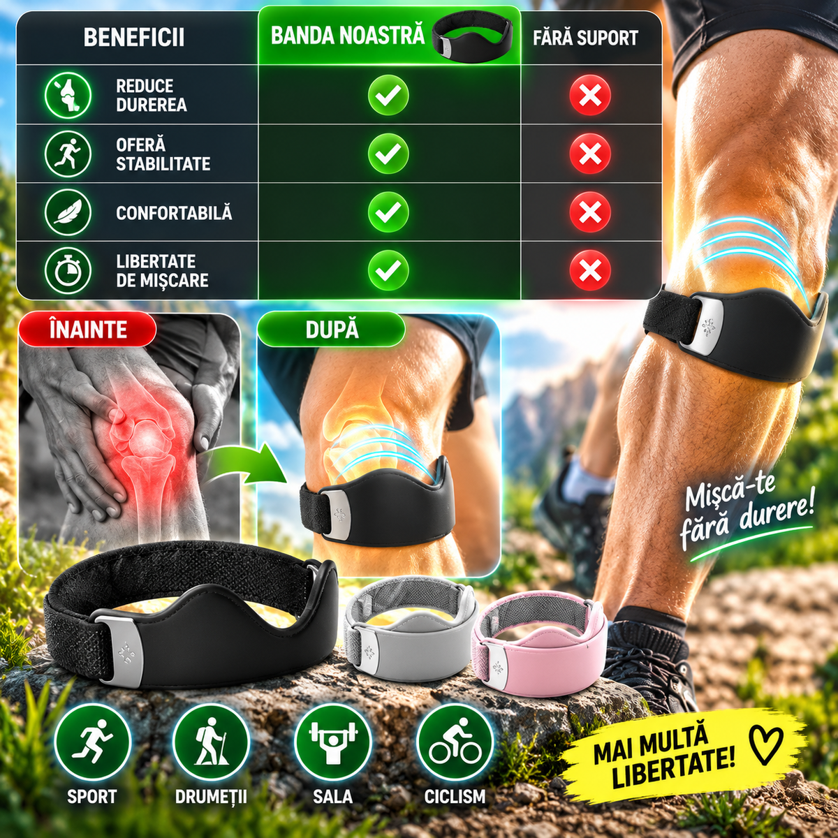Set 2 Suporturi Pentru Genunchi Stryde™