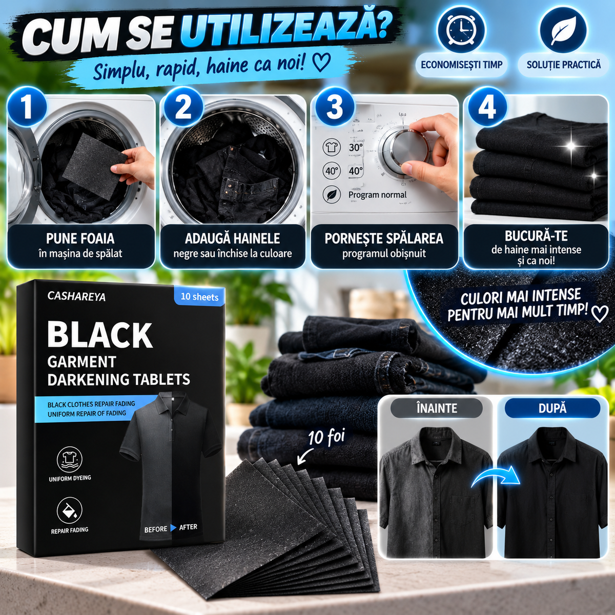 Foițe Pentru Haine Negre BlackRevive™ 1+1 GRATIS