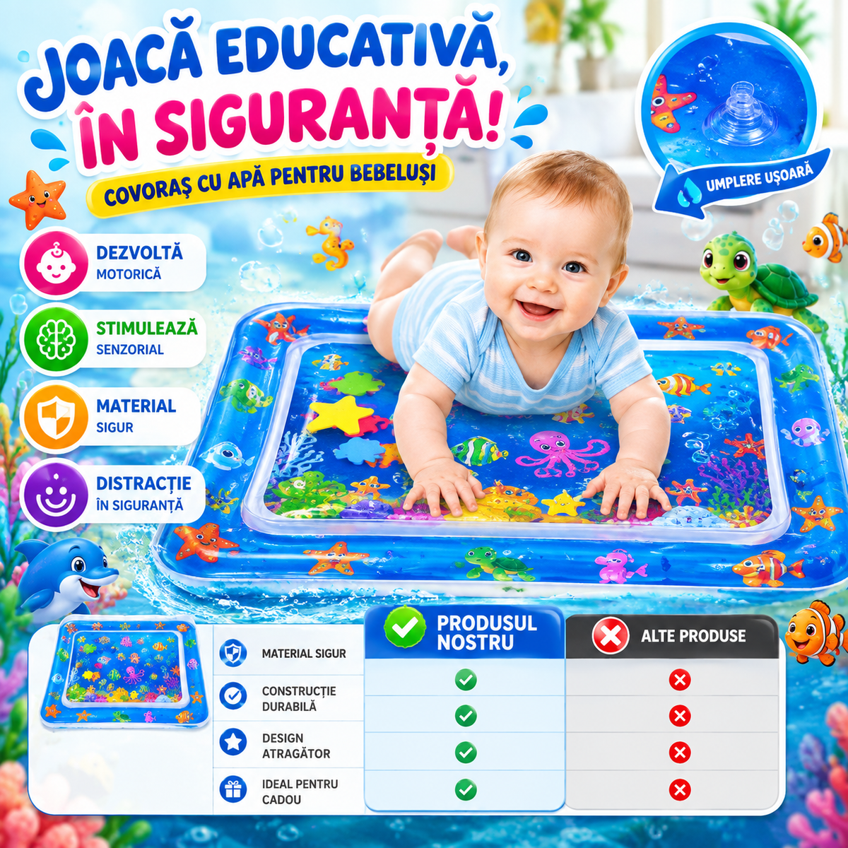 Salteluță cu Apă pentru Bebeluși AquaBebe™